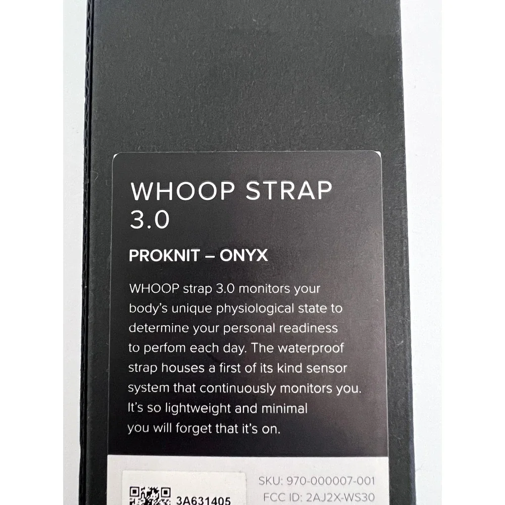 WHOOP Strap 3.0 Proknit Onyx Fitness Tracker Wearable Model WS30 New In Box